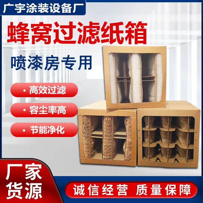 蜂窝漆雾过滤纸箱烤漆房迷宫纸盒多层牛卡九宫格滤芯油漆收集器图片