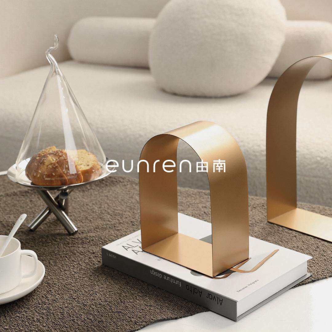 简约现代几何金属拱形门型摆件酒柜样板间客厅电视柜家居软装饰品