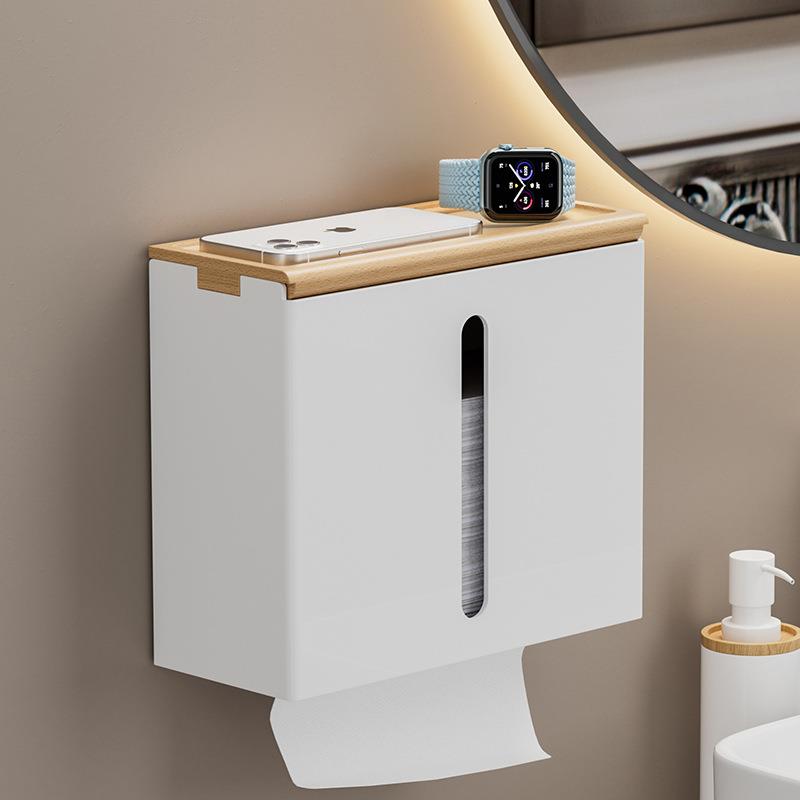 擦手纸盒挂壁式免打孔厕纸纸巾盒卫生间厕所洗手间酒店收纳置物盒