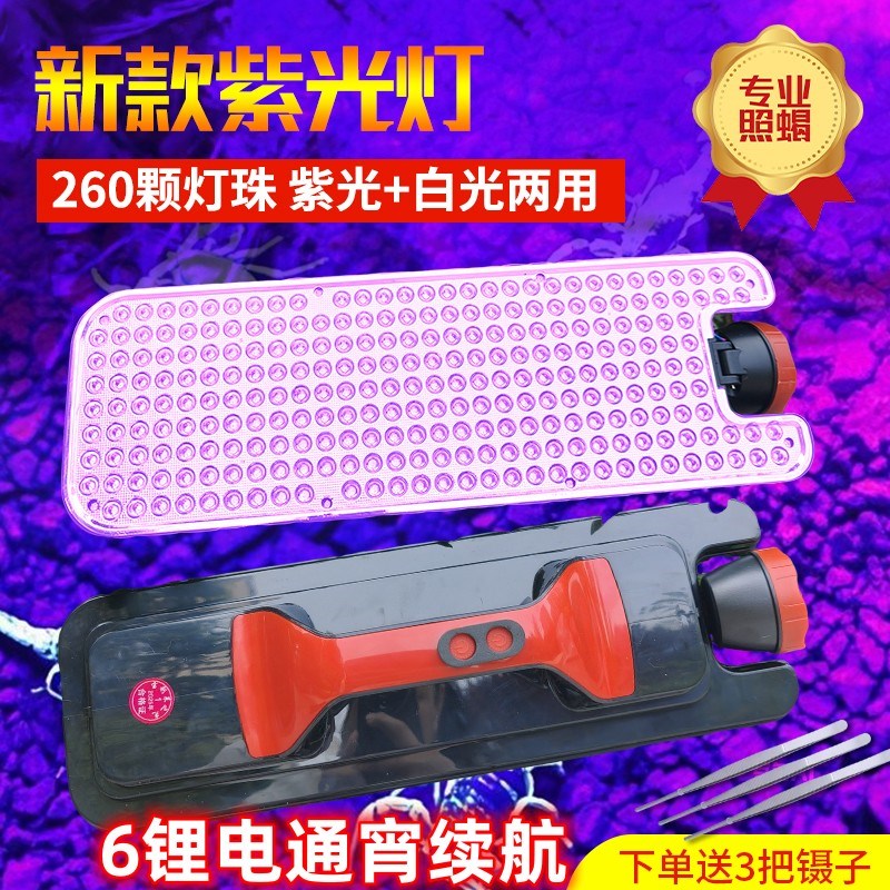 260颗蝎子灯充电式紫光灯6锂电充电式超亮强光大功率超长续航豆虫