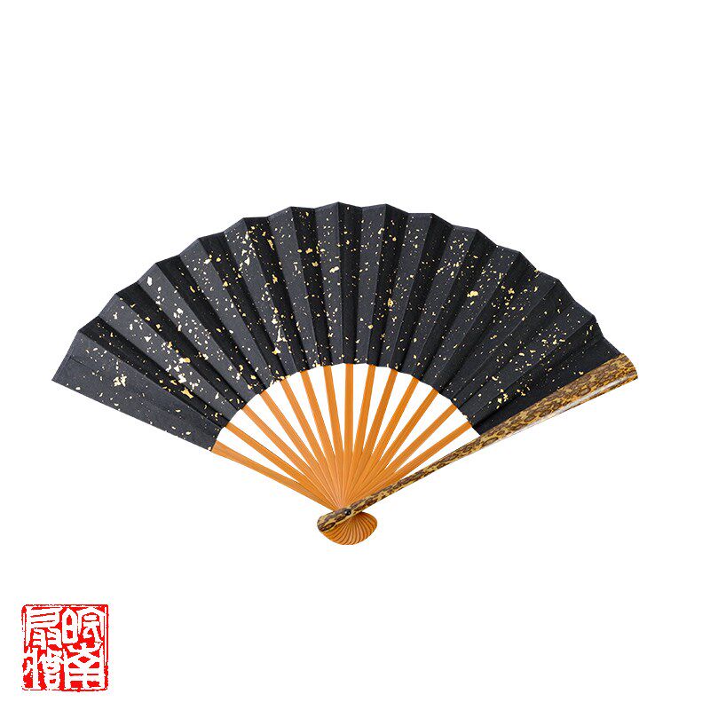 皖南扇庄6-8寸小梅鹿折扇老玉竹小骨花斑竹小扇子中国风可携式