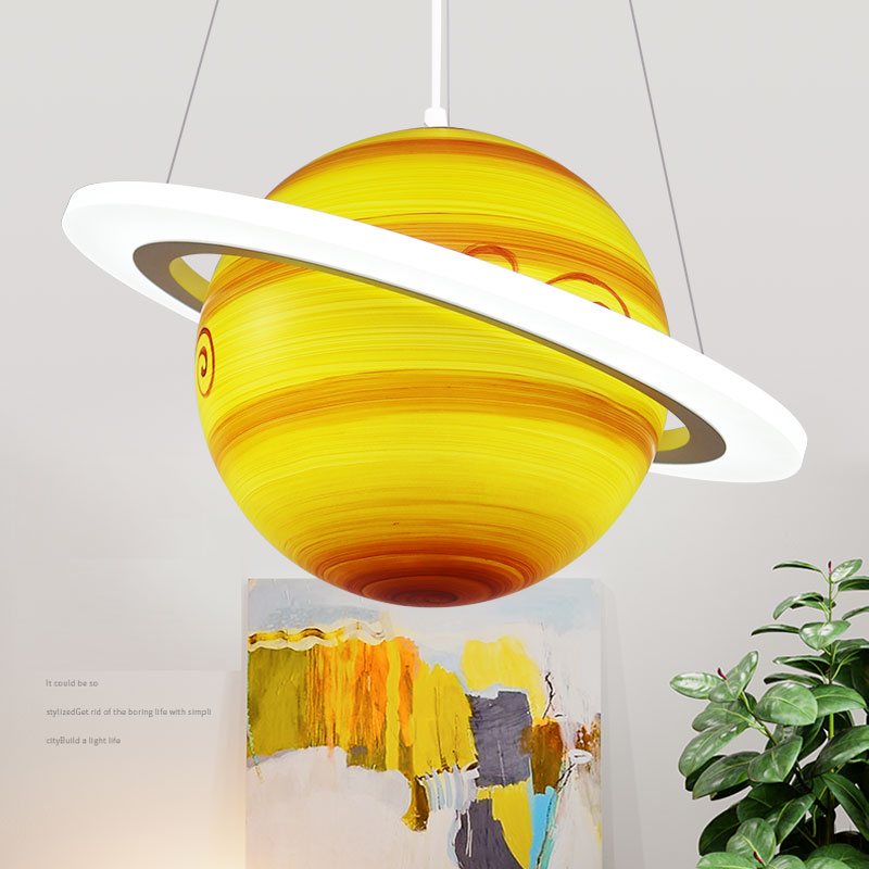 创意儿童房灯幼儿园科普八大星球月亮地球土星空科技馆创意卧室灯