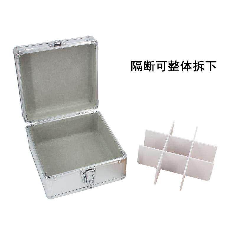 大号印章盒子收纳盒铝合金手提多功能财务印鉴章印章箱印章收纳盒