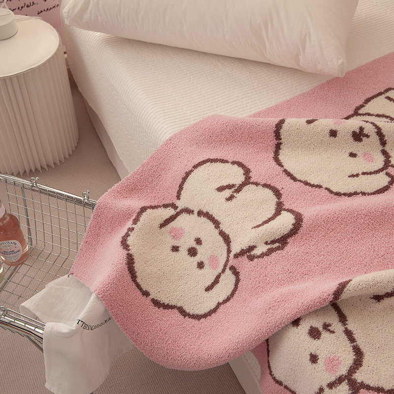 【比熊日记】原创设计休闲半边绒毛毯柔软Q弹盖毯办公沙发午睡毯