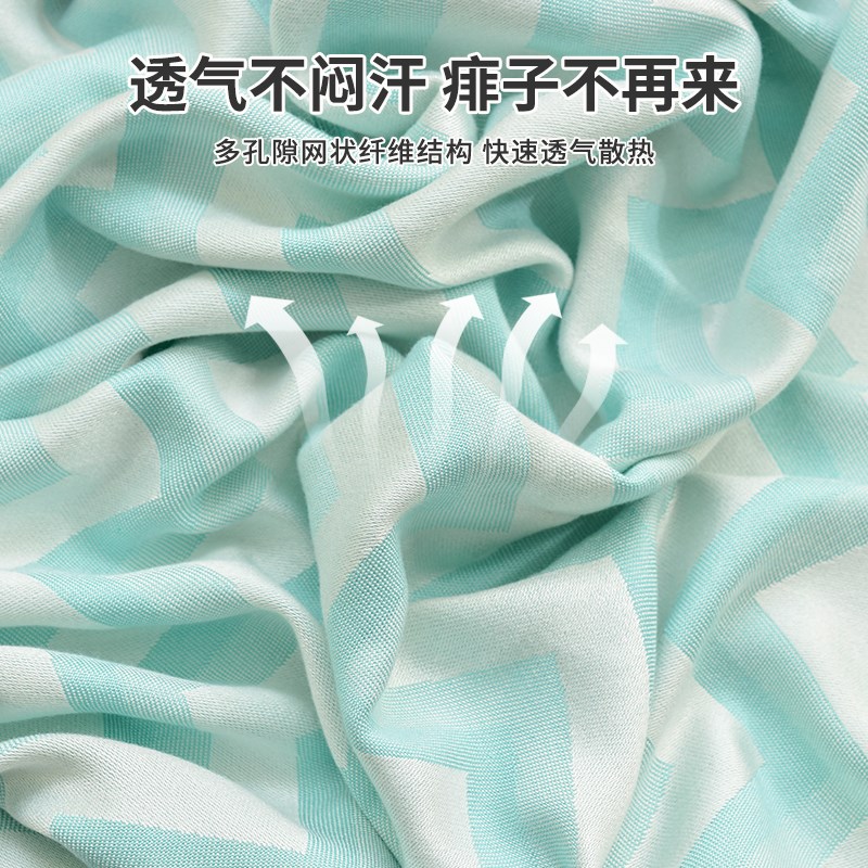 婴儿盖毯冰丝毯竹纤维幼儿园新生宝宝儿童空调毛巾被夏凉薄小被子