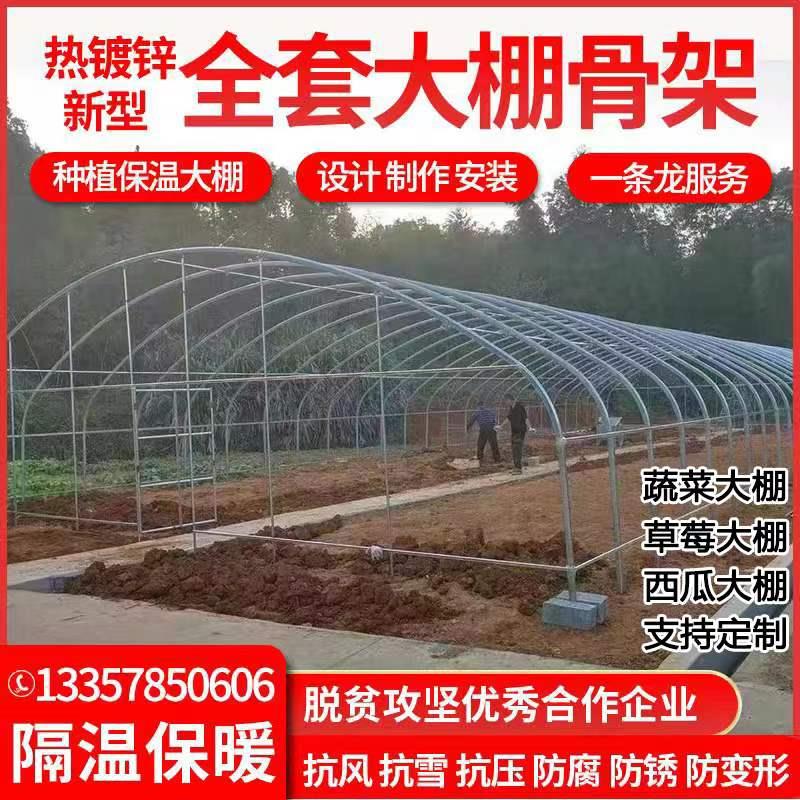 蔬菜种植大棚温室大棚骨架镀锌连体家用育苗多肉花卉草莓葡萄大棚