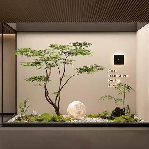 仿真绿植鸡爪槭假枫树造景橱窗商场茶室仿生植物装饰景观摆件套装