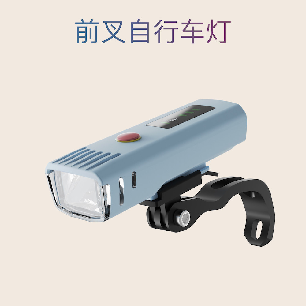 大行P8夜行灯 小布摺叠自行车专用车前灯前叉自行车灯骑行手电筒