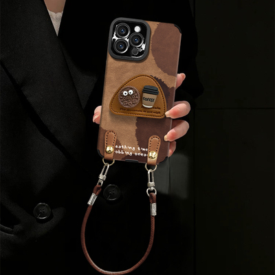 煤球咖啡支架适用苹果小米手机壳