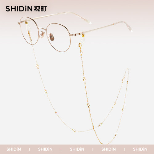 SHIDING眼镜链子时尚水晶挂脖