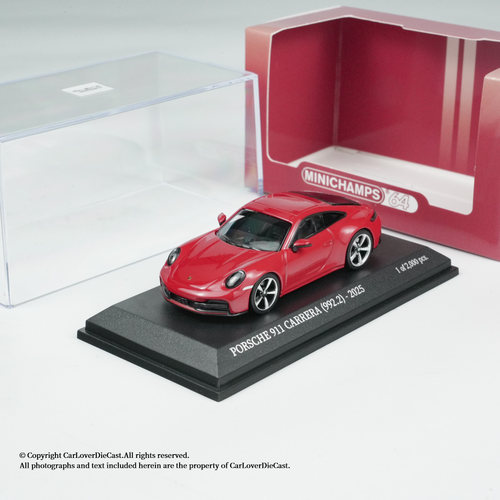 MINICHAMPS/迷你切 64 保时捷PORSCHE 911 992 CARRERA 敞篷 2025