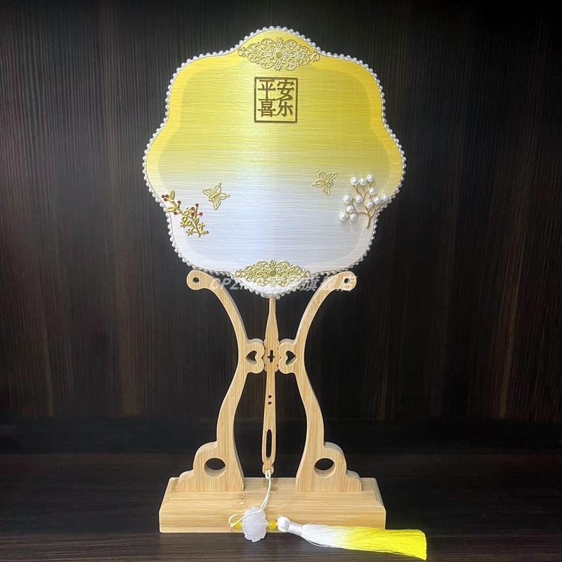 渐变色蚕丝扇双色蚕丝扇材料包