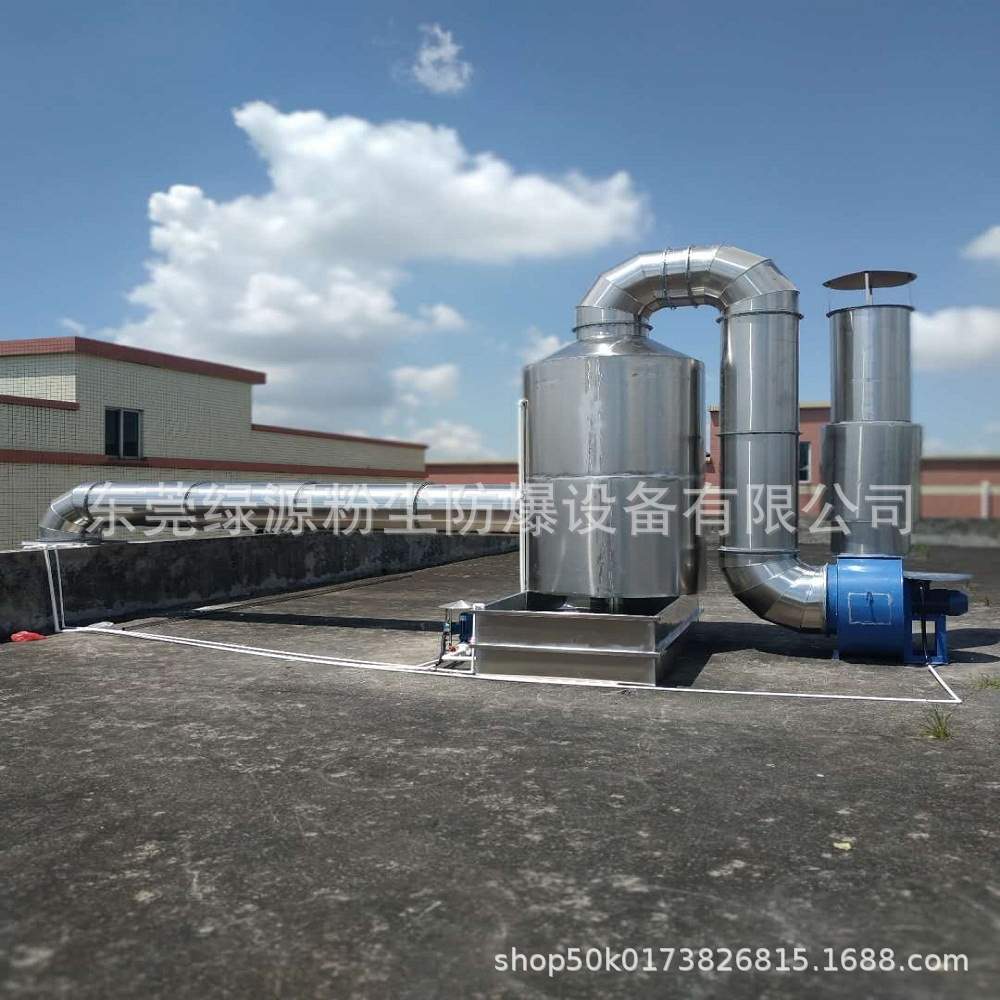 不锈钢湿式抛光打磨机净化塔喷淋除尘设备粉尘pp洗涤塔