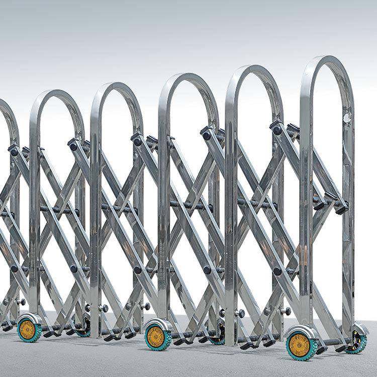 直发推拉折叠不锈钢大门路口高速路障移动施工护栏伸缩路障