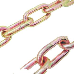 直销8.0MM公园景区用护栏链条镀锌铁链侧开口链起重链不焊口