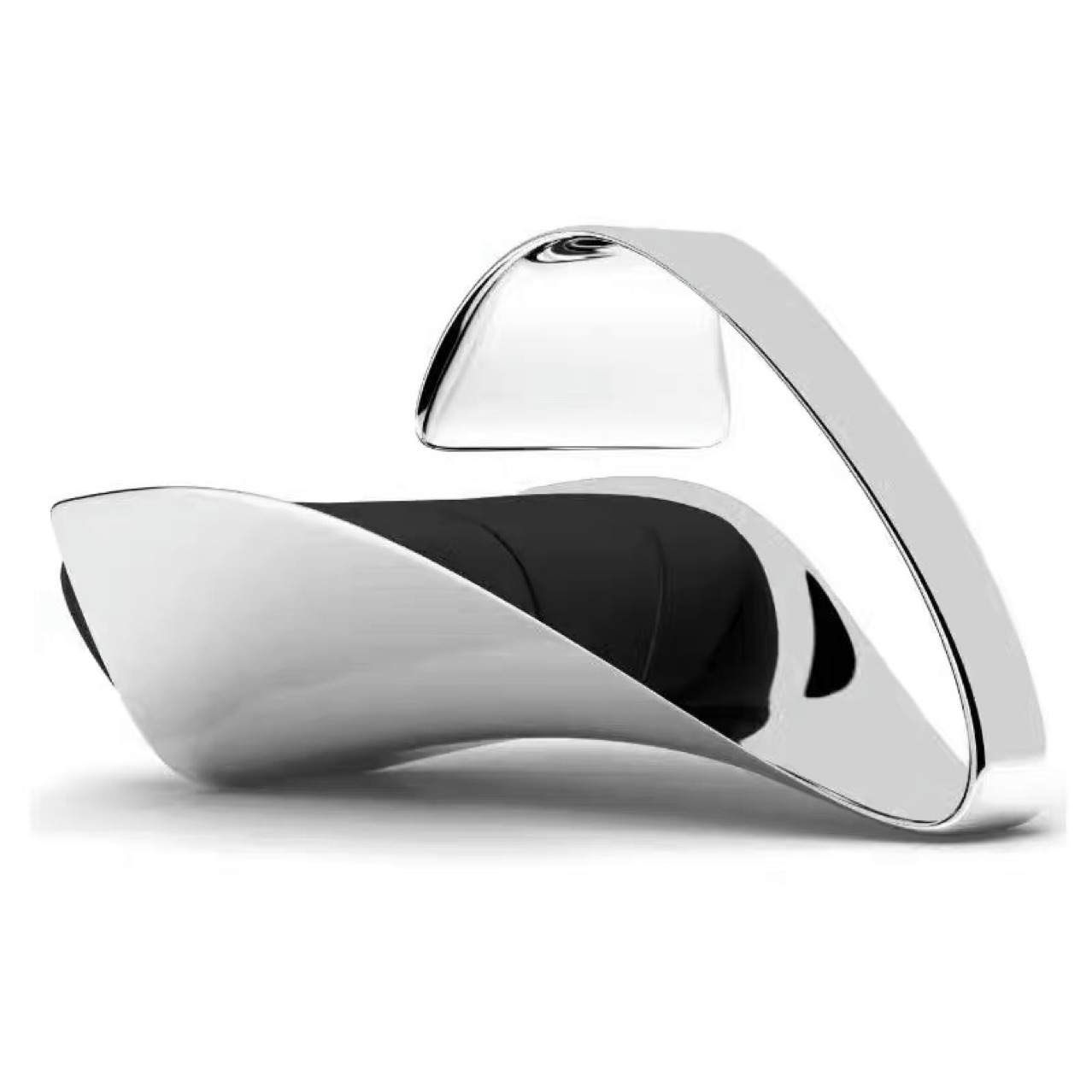 银色玻璃钢树脂椅子真皮坐垫舒适时尚美式轻奢网红沙发单人椅