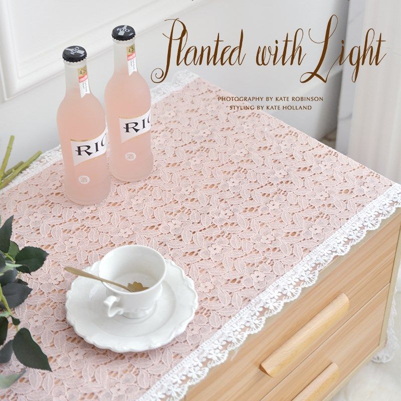 法式电视柜桌布轻奢高级感茶几盖巾蕾丝橱柜斗柜盖布防尘装饰布艺