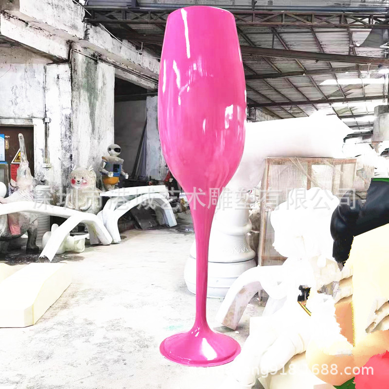 树脂纤维仿真红酒杯玻璃钢瓶罐瓶子雕塑饮料易拉罐凉茶纸盒装模型