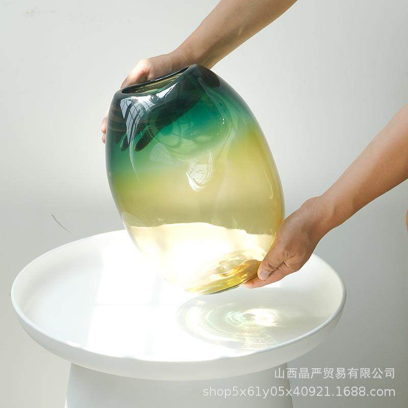 简约现代渐变色玻璃花瓶摆件客厅餐桌插花器水培家居软装摆件饰品,农机/农具/农膜,其它农用工具,淘宝优惠券,粉丝福利购,淘宝优惠卷