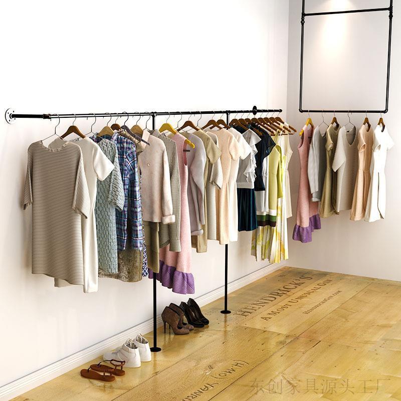 服装店展示架上墙壁挂式童装男女装店货架陈列架衣服架子挂衣架