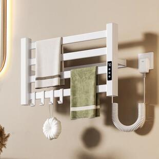 免打孔电热毛巾架杆小尺寸恒温加热浴巾架卫生间烘干架机烘干除湿