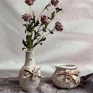 陶瓷花瓶花盆手工花安装彩绘欧美软装家居摆饰工艺品手工彩绘