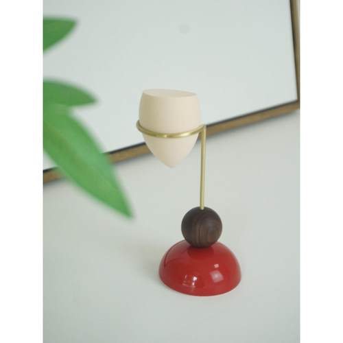 美容蛋储存架化妆蛋干燥架实木黄铜放置架葫芦海绵蛋储存架干燥蛋