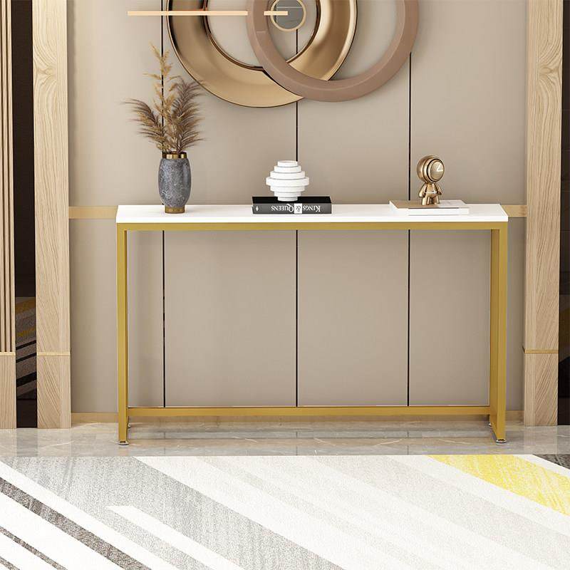 轻奢简约玄关桌入户靠墙玄关台家用铁艺条案桌走廊装饰摆件桌现代