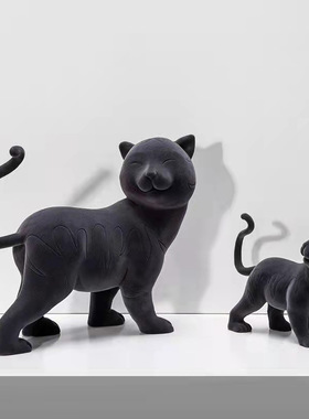 家居客厅饰品树脂动物桌面摆件酒