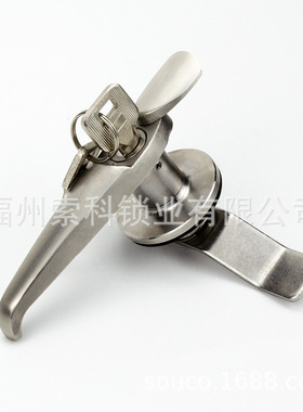 配电箱锁开关柜门锁MS308-3电柜锁转舌执手锁不锈钢304 开关柜锁