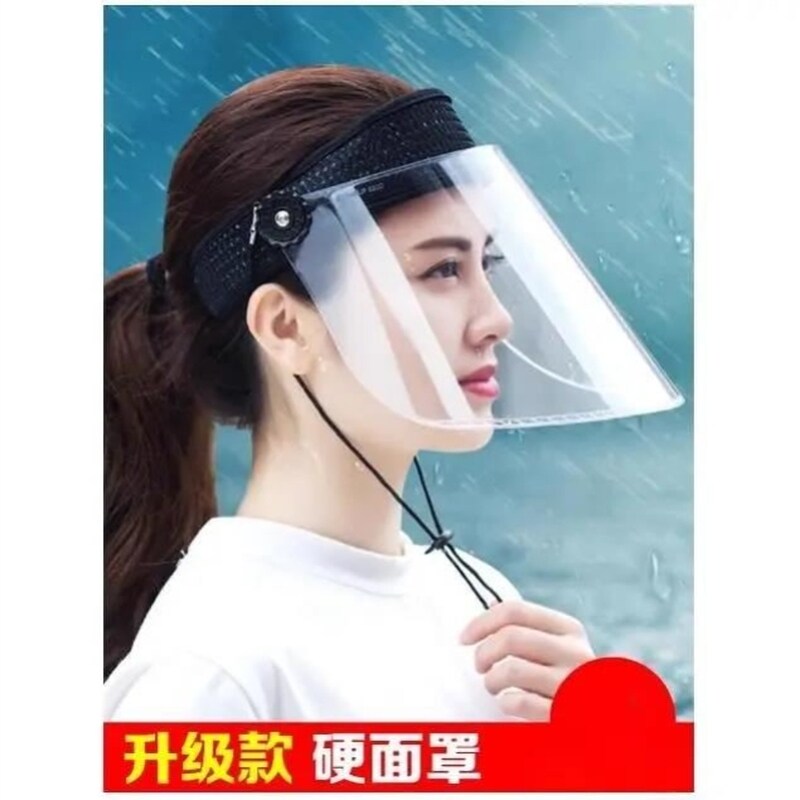 防晒女男骑车遮阳帽夏天摩托电瓶车空顶透气帽子防风挡雨太阳帽