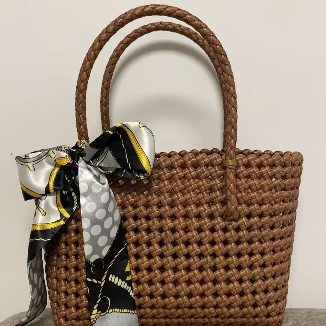 扁藤条编织包包花篮收纳篮手提包DIY编织材料手工腾条编织藤自制