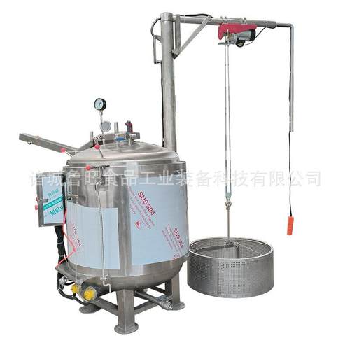 自动提升出料高温罐 手动开盖猪头肉蒸煮锅 高温高压蒸煮罐