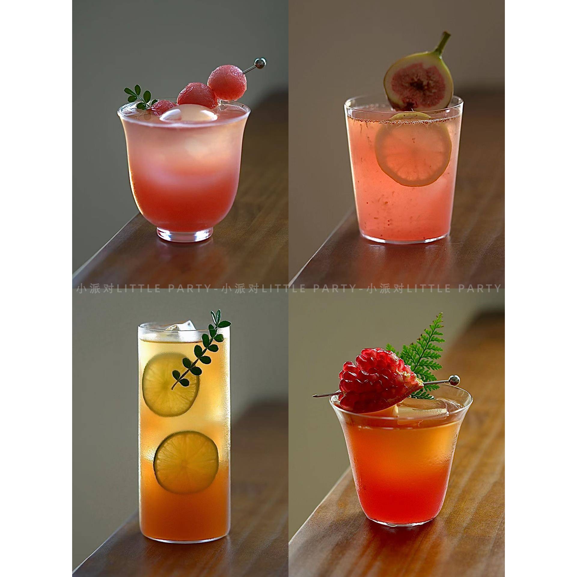 日式木村超薄玻璃杯柯林杯长饮杯果汁杯鸡尾酒杯古典杯威士忌杯子