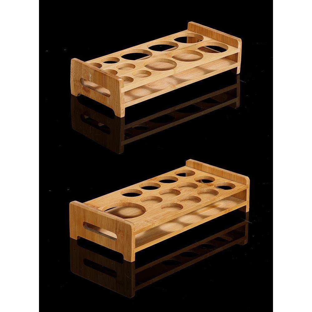 创意家用酒架杯架竹木杯架白酒杯小酒盅收纳托盘烈酒杯一口杯架子