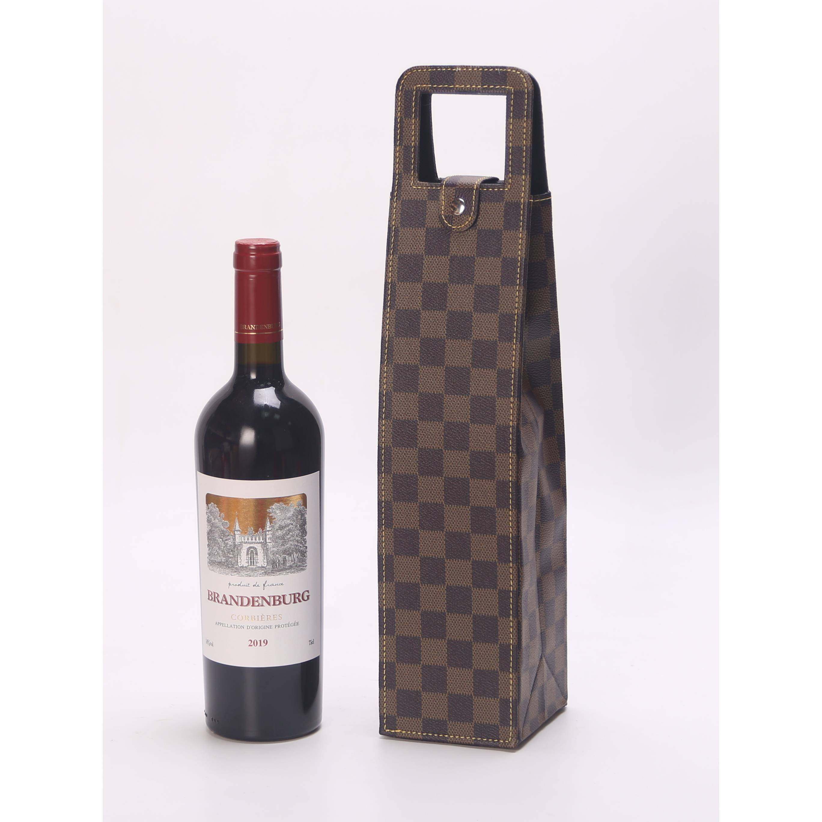 红酒包装礼盒 通用 现货 高档红酒盒 葡萄酒盒 单支装皮袋9色可选