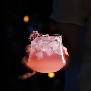 日式鸡尾酒杯微醺调酒杯大肚玻璃杯hightball冷饮杯创意气泡杯子