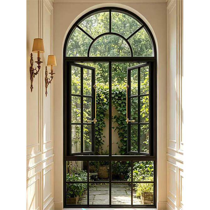 拱形窗法式窗复古窗平开窗老洋房断桥铝窗户封阳台上海老钢窗定制