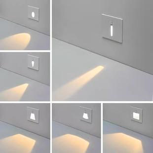 嵌入式楼梯起夜灯 86型地脚感应灯 黑白色踢脚灯具