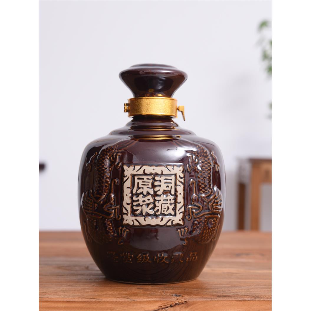 包邮空酒瓶土陶瓷小酒壶罐子酒坛摆件家用1斤2斤10斤500ml装白酒