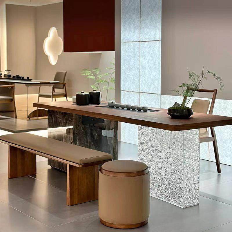 新中式家用实木茶台轻奢现代高级感茶桌烧水壶一体嵌入式岩板茶桌,住宅家具,家用茶台/茶桌,淘宝优惠券,粉丝福利购,淘宝优惠卷