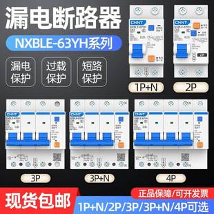 32A两位空气开关带漏保2p 小型漏电保护器NXBLE 63YH家用1P