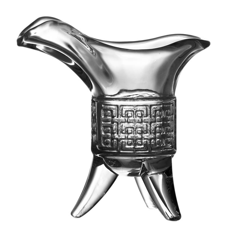 爵杯古代彷古酒杯帝王杯三足鼎杯中式三角创意白酒杯玻璃小三脚杯