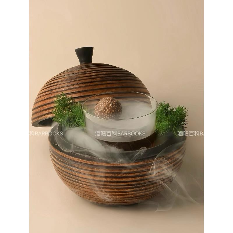 酒吧百科 分子烟雾鸡尾酒杯烟熏酒杯 中古风意境创意酒杯组合套装