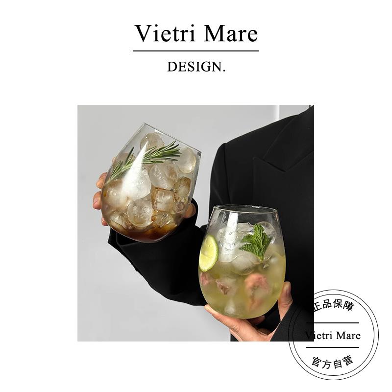 Vietri Mare玻璃杯日式大容量蛋形果汁杯慕斯杯家用杯子丨哈巴谷