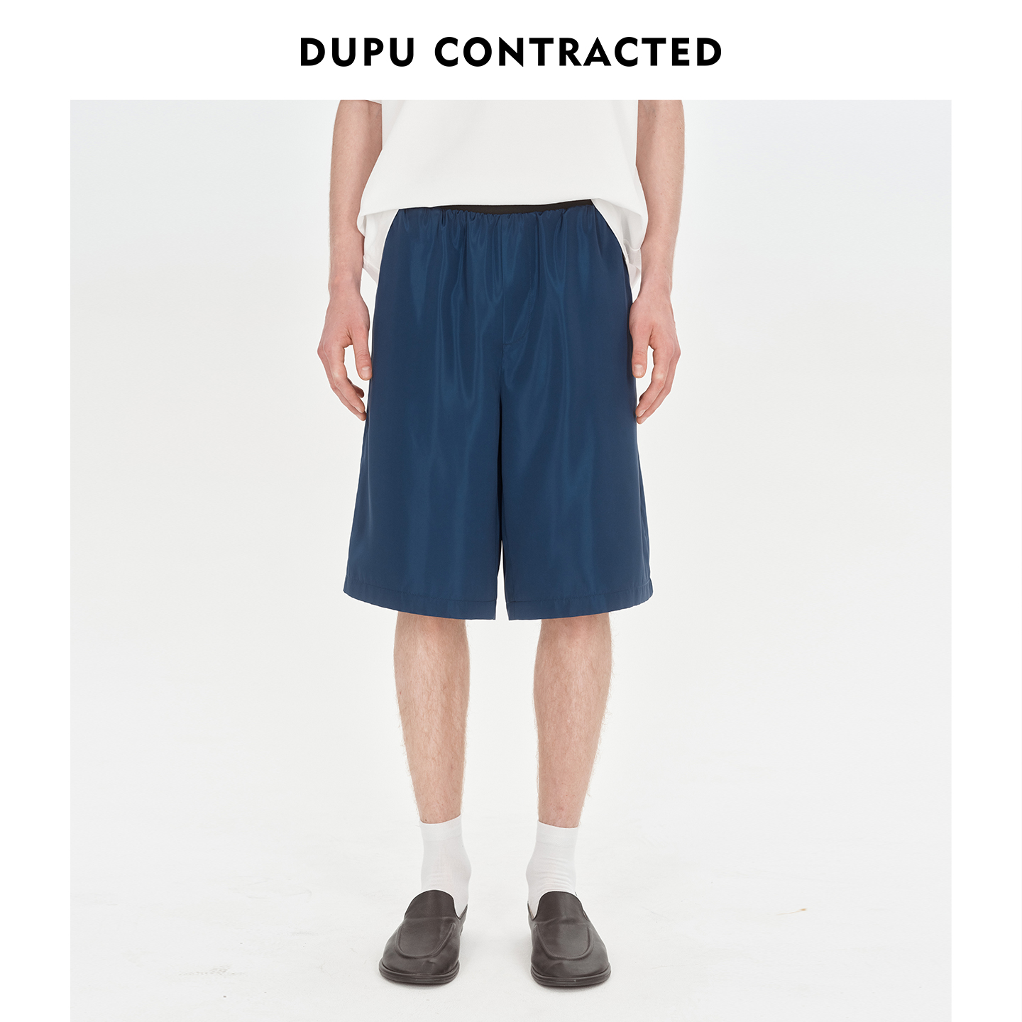 DUPU25夏季运动松紧腰宽松短裤