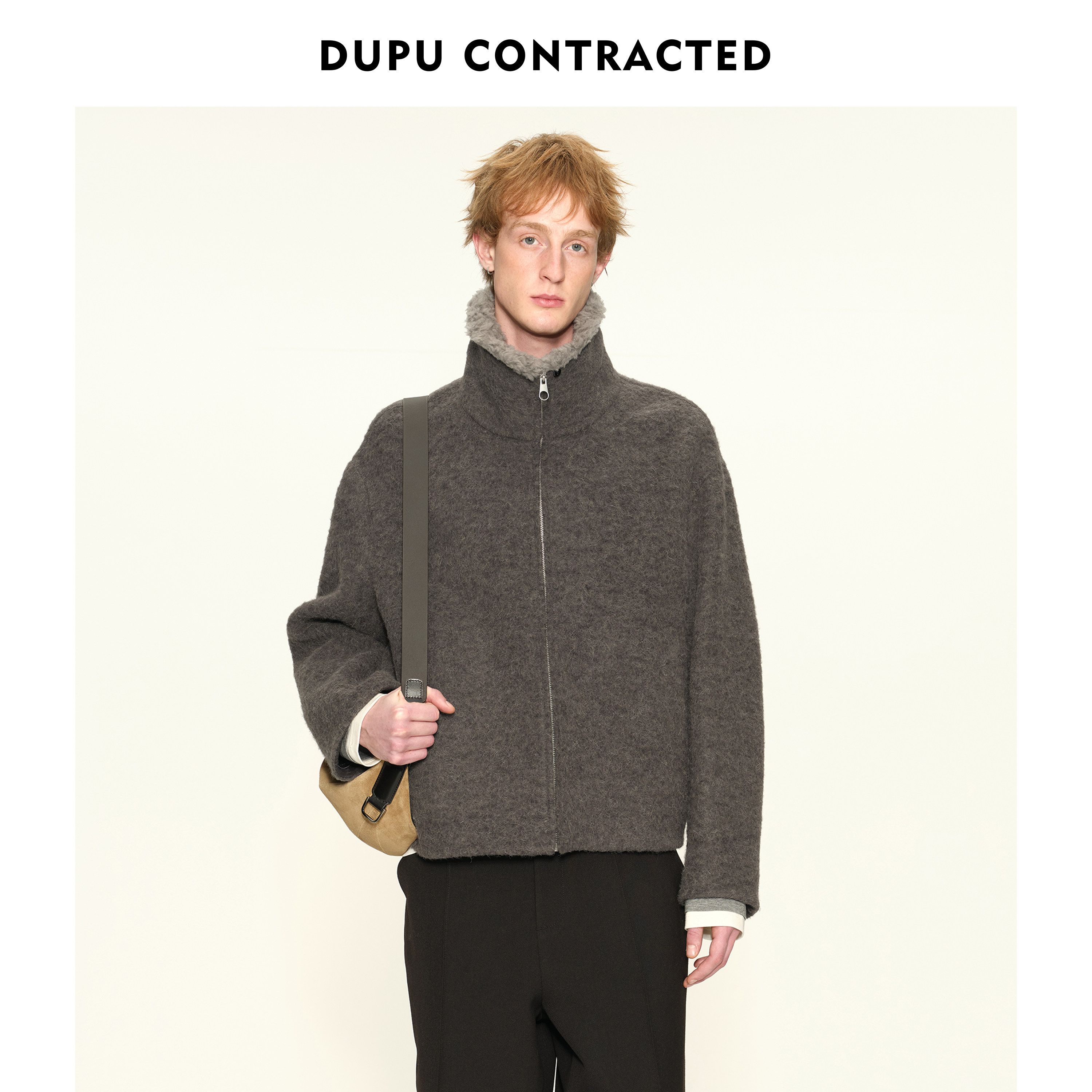 DUPU杜朴 羊驼毛极简翻毛领呢外套 宽缝可拆卸设计羊毛保暖外套,男装,毛呢大衣,淘宝优惠券,粉丝福利购,淘宝优惠卷