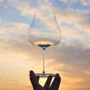 家用轻奢高档 勃艮第超薄大号红酒杯子手工葡萄酒杯水晶高脚杯套装