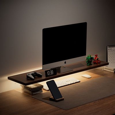桌面悬空置物架亚克力电脑显示器增高架办公室台式屏幕垫高支
