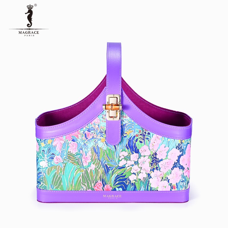 法国MAGRACE朝花夕拾手拎收纳篮家居户外创意杂物野餐收纳篮子